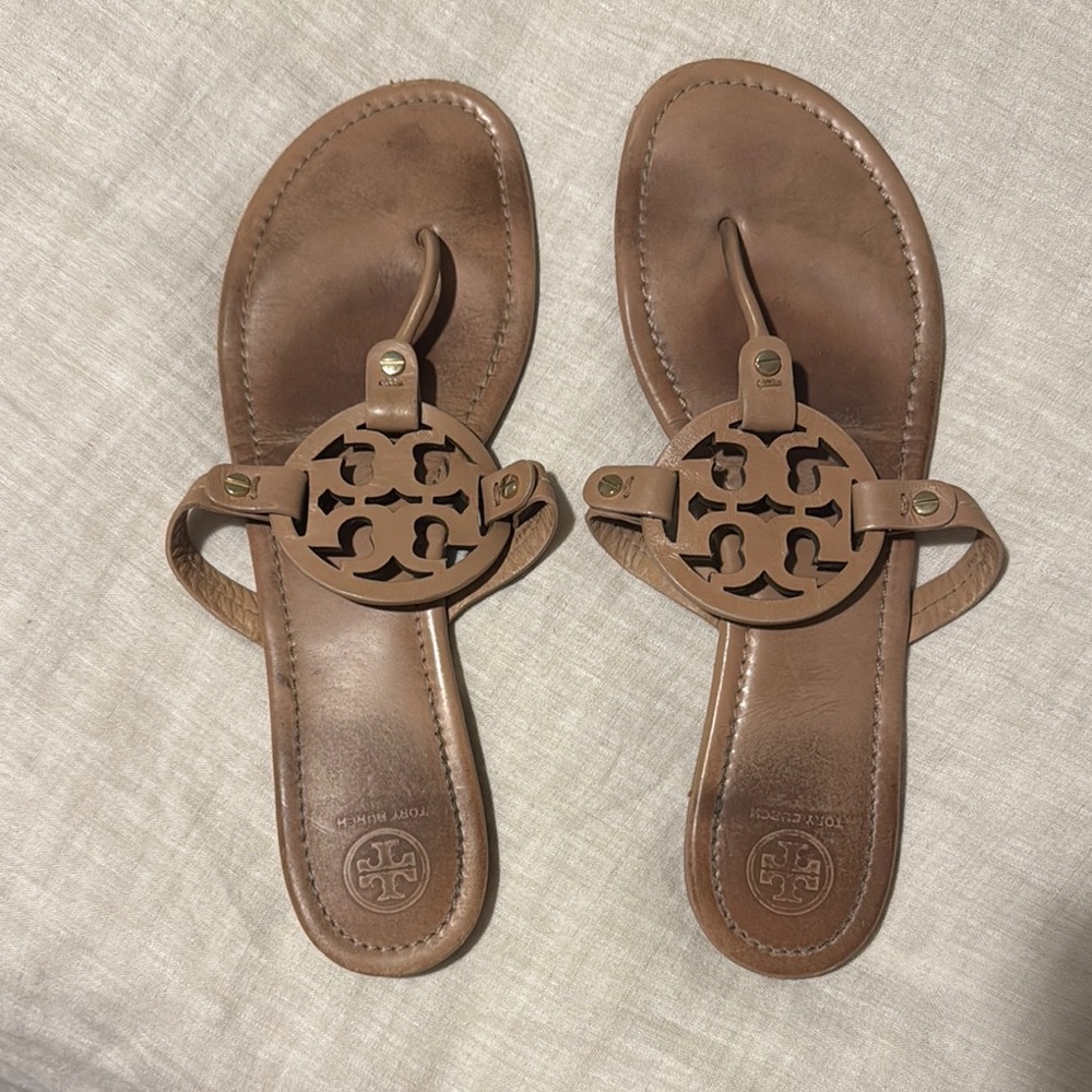 Tory Burch Tan Leather Sandals